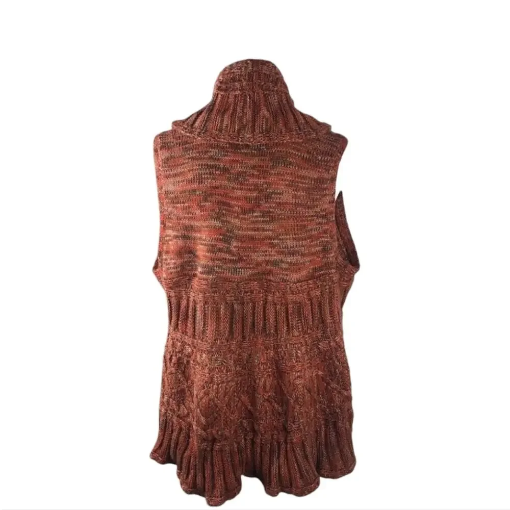 Reference Point Women’s Sleeveless Open Front Knit Cardigan Size Large